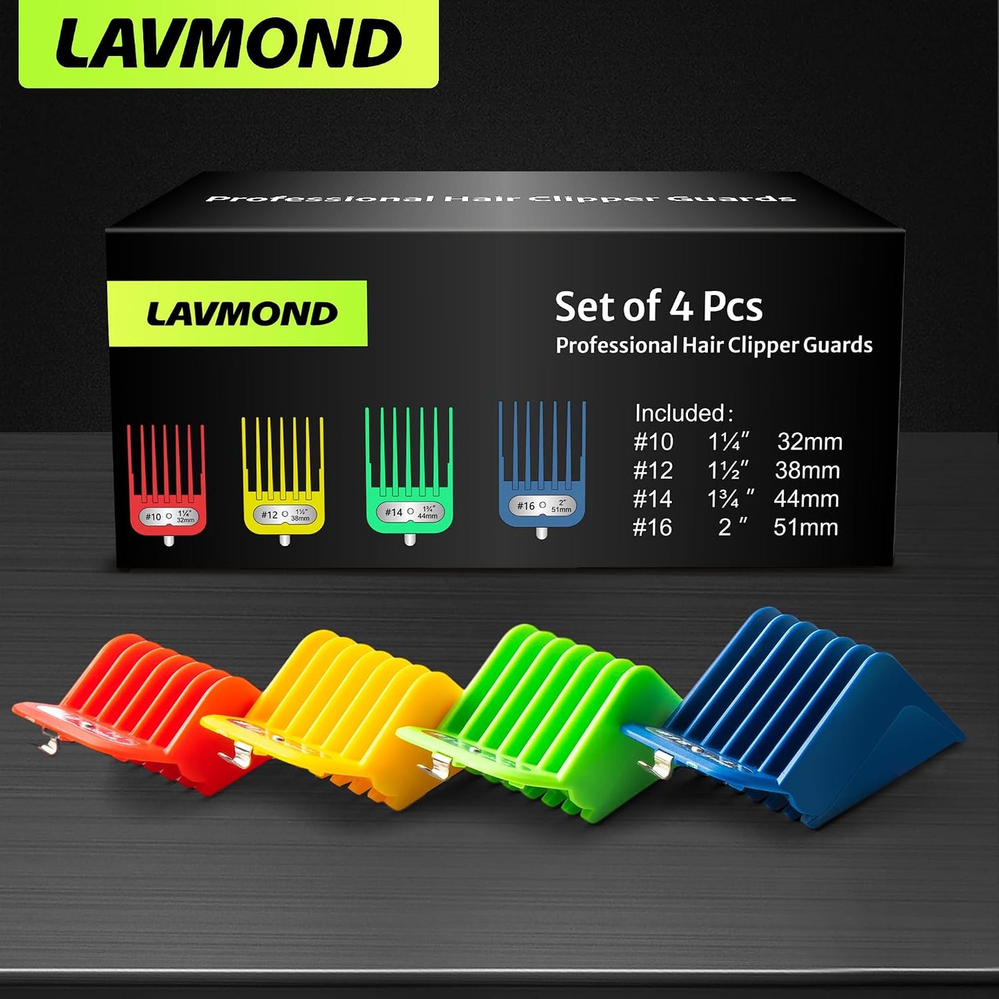 Extra Long Clipper Guards Set - Compatible with Andis & Oster | Sizes #10, 12, 14, 16 (1.25" to 2”)