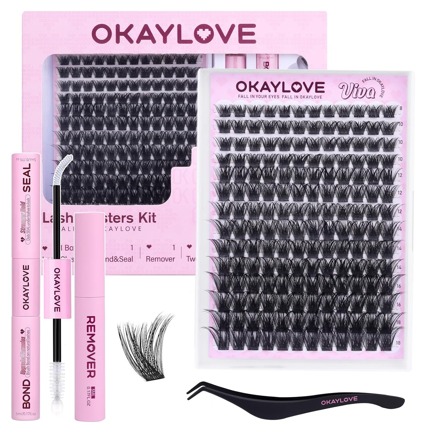 Manga Lash Clusters - Spiked DIY Eyelash Extensions | 140pcs CC Curl, 8-18mm Length