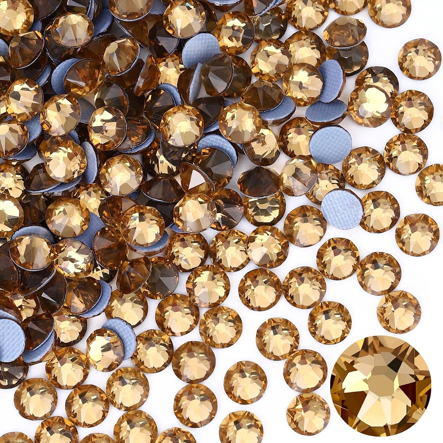 Hotfix Rhinestones - 144pcs Crystal AB Round Iron-On Gems for Fabric Crafting | SS40 (8.3-8.6mm)