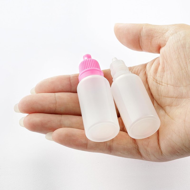 Mini Plastic Eye Dropper Bottles - 10PCS Refillable Travel Containers | 15ml (0.5oz) Squeezable