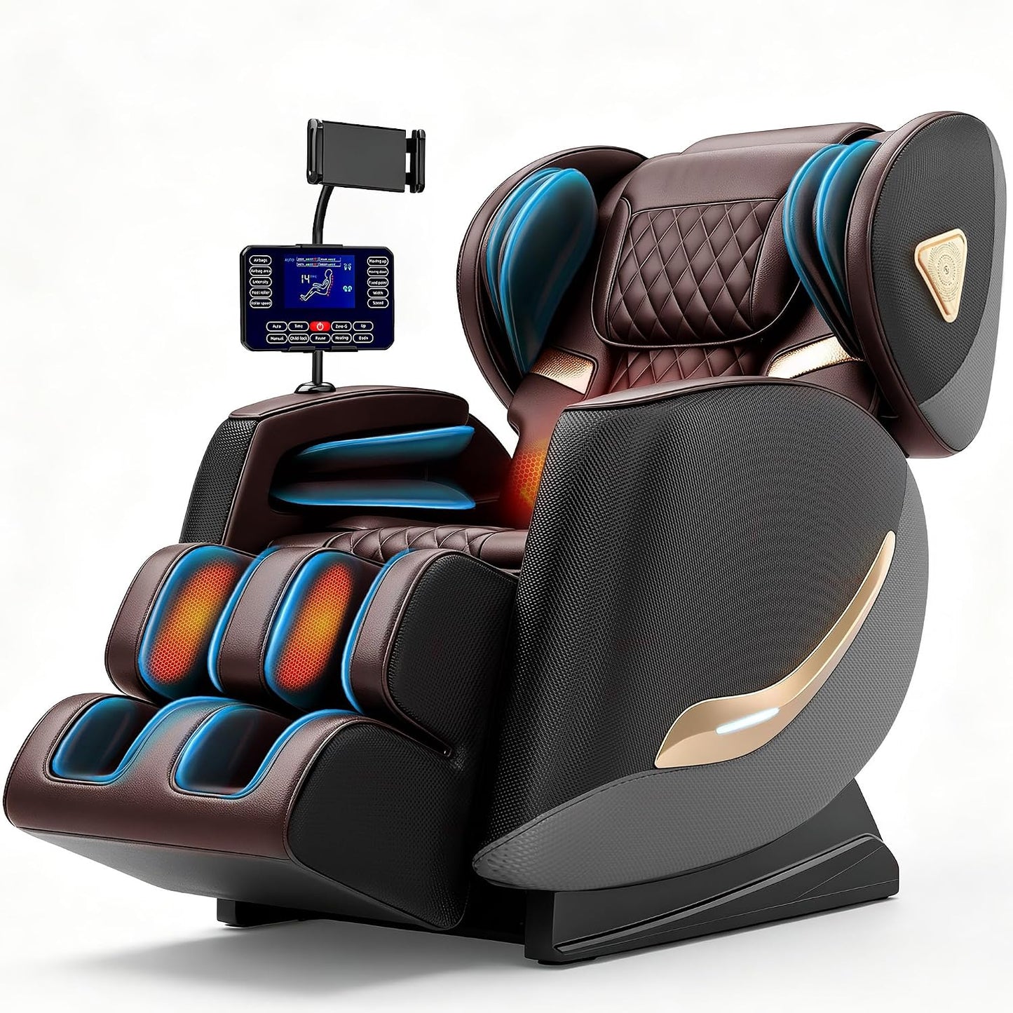Full Body Massage Chair - Zero Gravity Recliner with 10 Rollers, Airbags, Heating & Bluetooth | Black