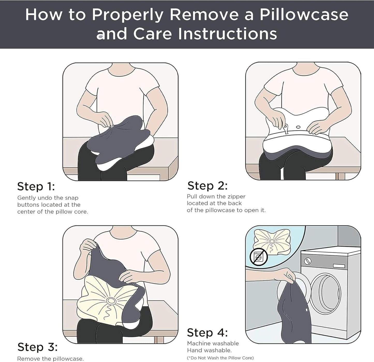 Cervical Neck Pillow for Pain Relief - Ergonomic Contour Pillow for Side & Stomach Sleepers | Includes Pillowcase