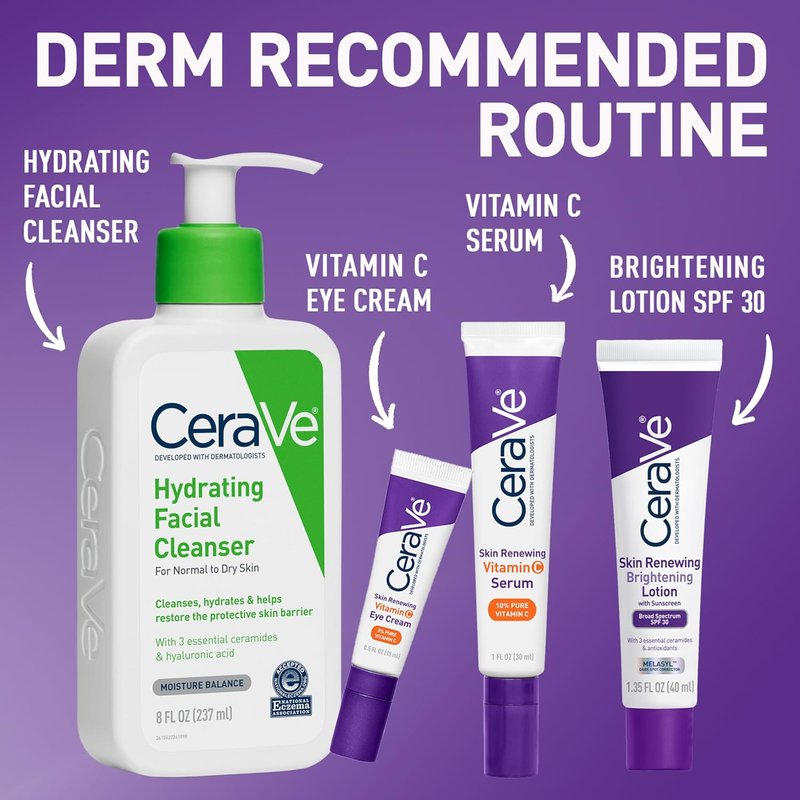 CeraVe Skin Renewing Brightening Lotion SPF 30 - Anti-Aging Facial Moisturizer with Ceramides & Niacinamide | 1.35 fl oz