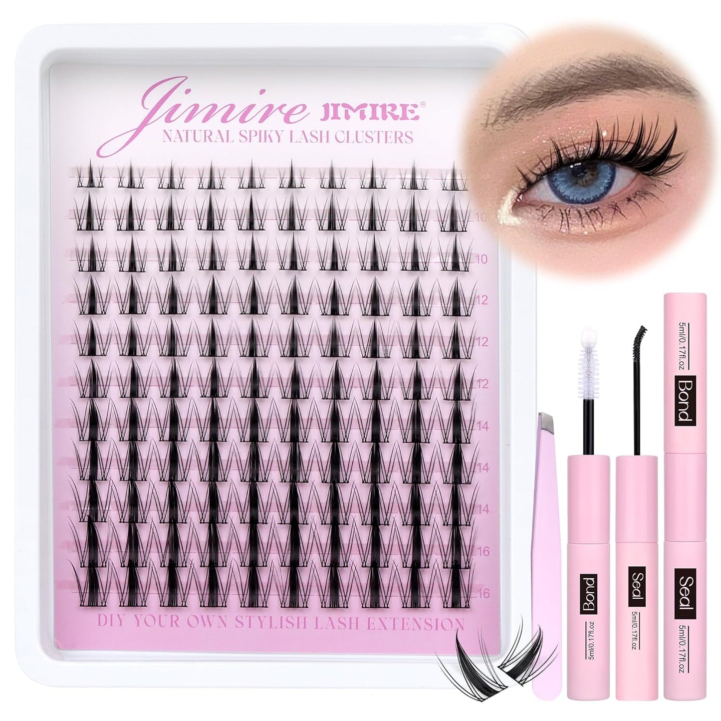 Manga Eyelash Clusters - Natural C Curly 10-14MM Wispy Individual Lashes | 110Pcs DIY Extensions