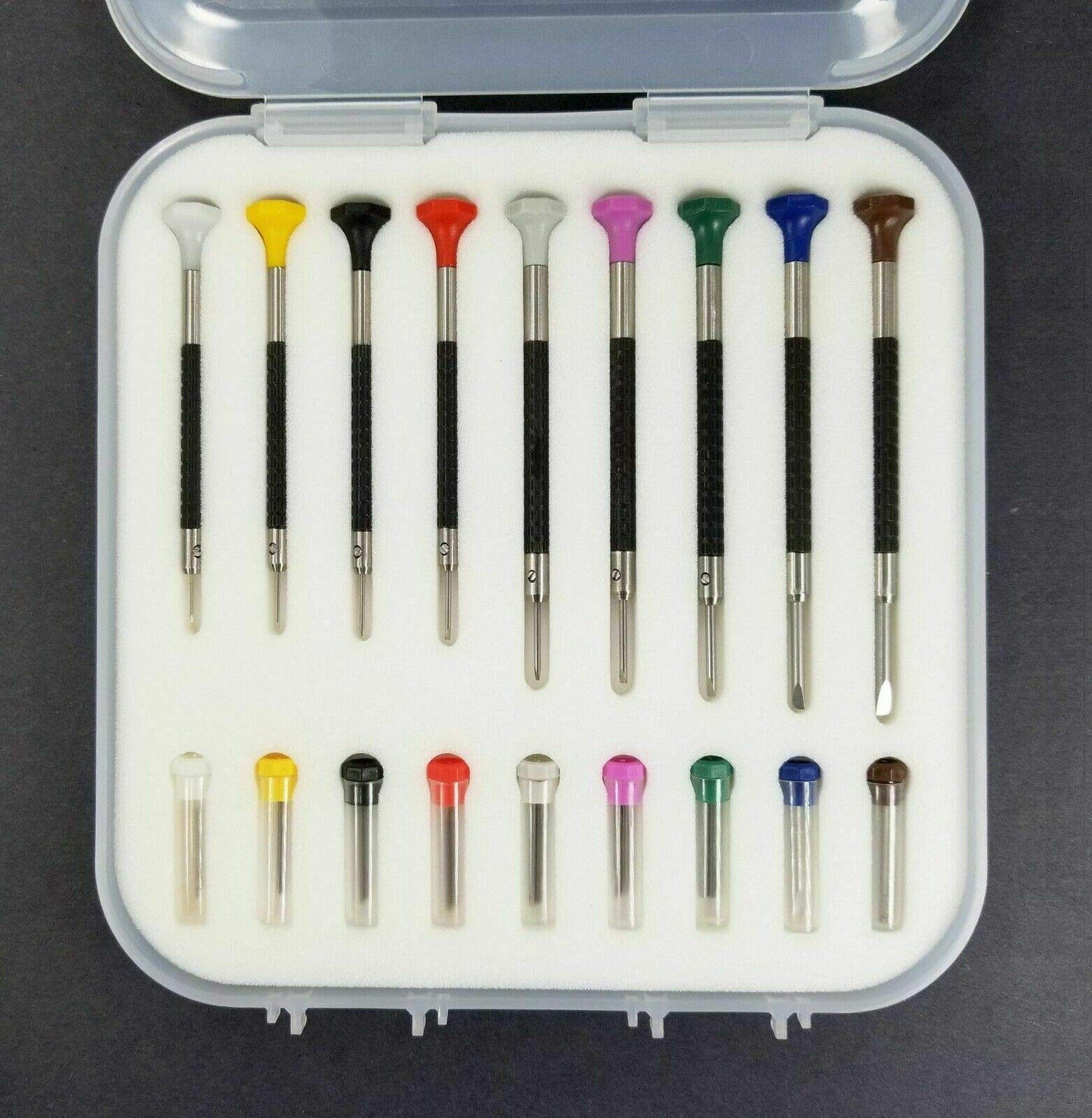 Timelab Professional watchamakers Screwdriver Kit for Watches,Glasses Jewelery Accessories: to Adjust, Remove, Replace and Repair Flat Head Slotted 9 Piece- Korea