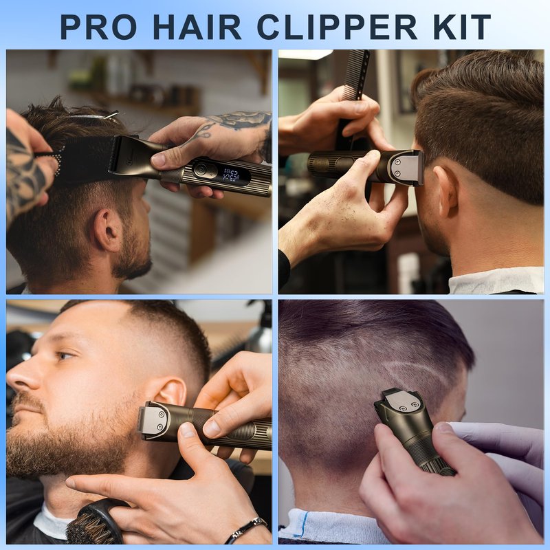 Hatteker Men's Beard Trimmer Professional Cordless Hair Clipper Barber Clipper Shaver Detail Trimmer for Men Waterproof 4 in 1