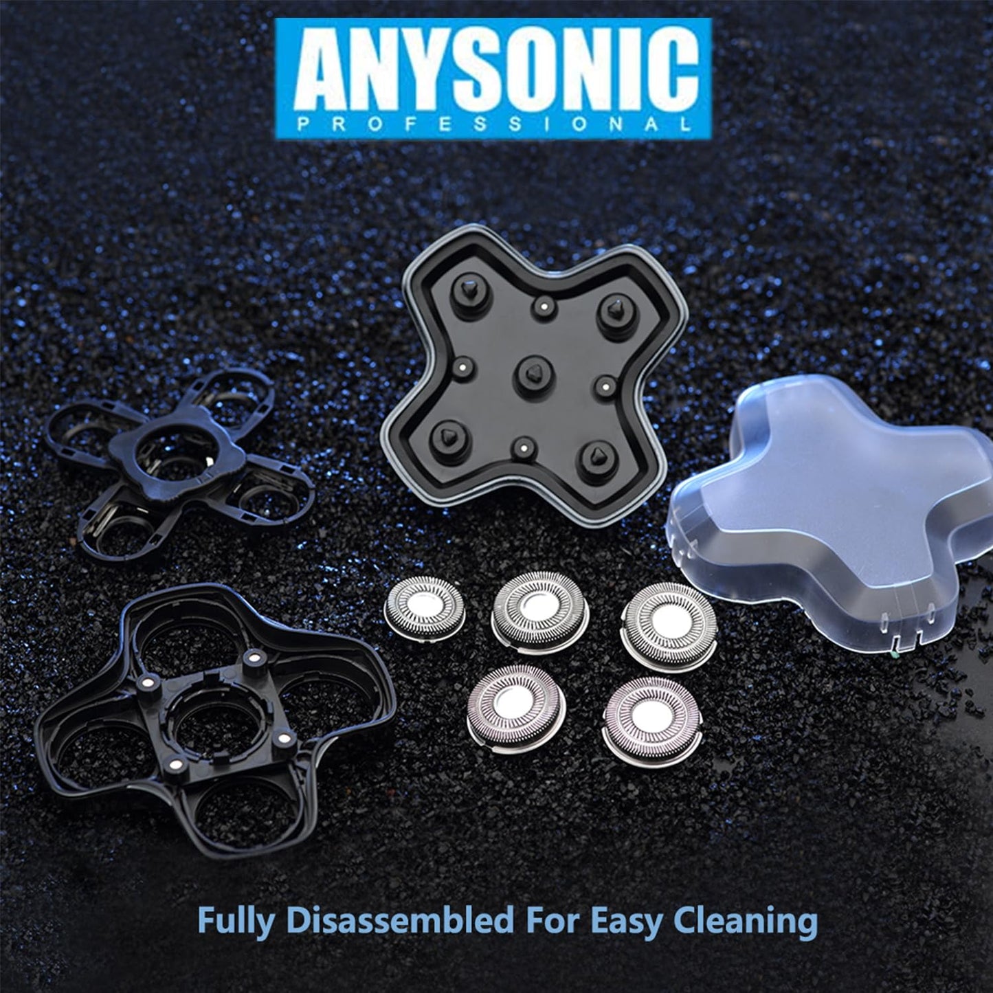 Universal Magnetic 5 Blades for Freebird, Head Shaver Replacement Heads for Universal Replacement Heads