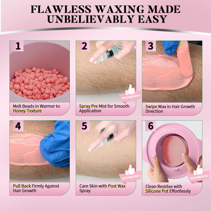 LANSLEYWAX Aloe Hard Wax Beads, 1LB Wax Beans for Sensitive Skin & Full-Body Hair Removal, Brazilian/Bikini/Face/Legs/Eyebrow/Armpit/Chest Waxing Refill at Home for Women & Men, Stripless Formula