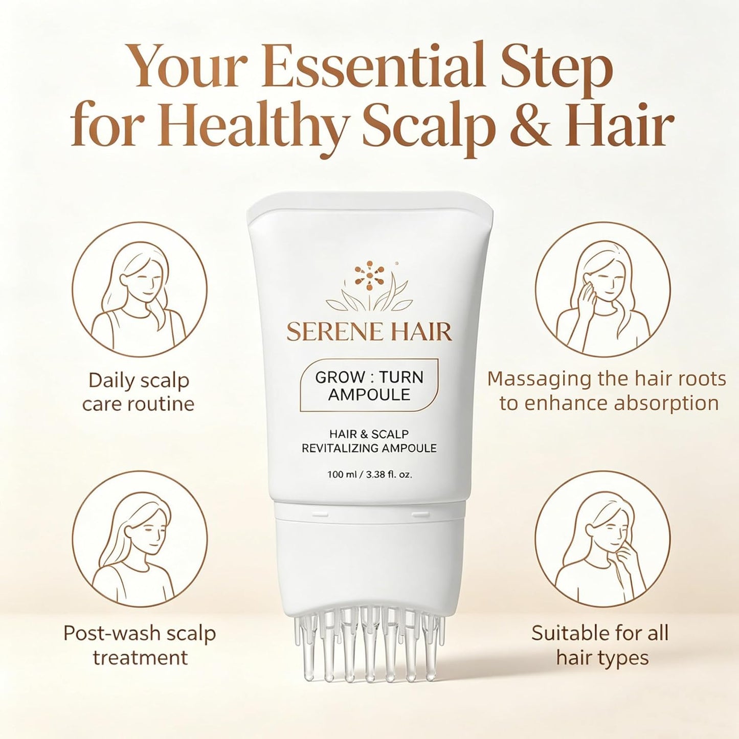Korean Hair Growth Serum - Revive & Nourish Thinning Hair | 3.38 Fl Oz