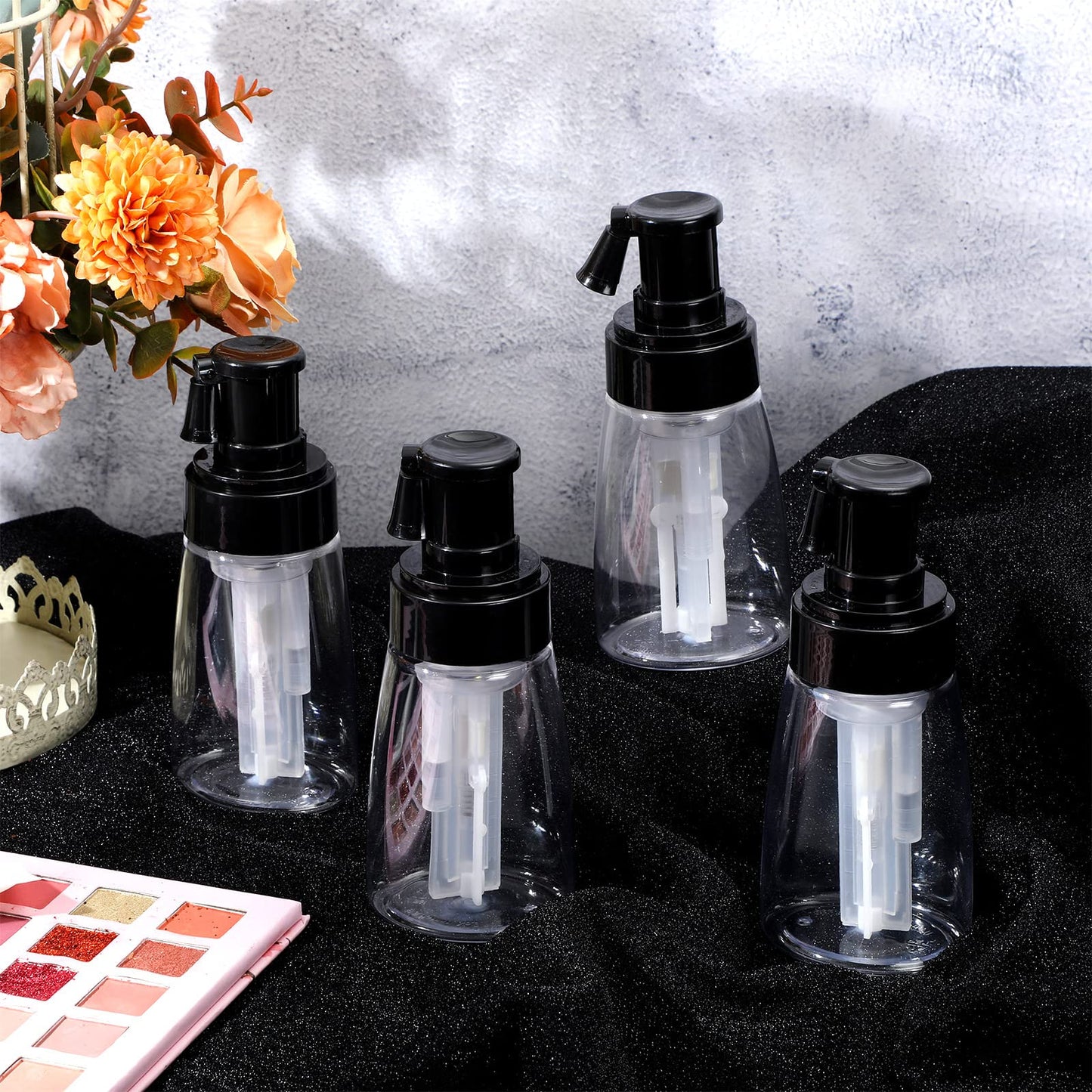 Yunlly 6 Pcs Powder Spray Bottle Barber Powder Container Dispenser Refillable Hair Fiber Applicator Sprayer Empty Travel Cosmetics Blower for Hair Salon Home Beauty, 140 ml