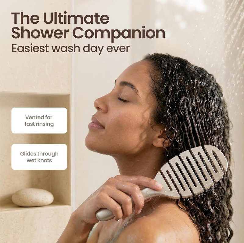 Pain-Free Flex Detangler Brush - 360 Omni-Flex for All Hair Types | Anti-Breakage, Non-Slip Grip