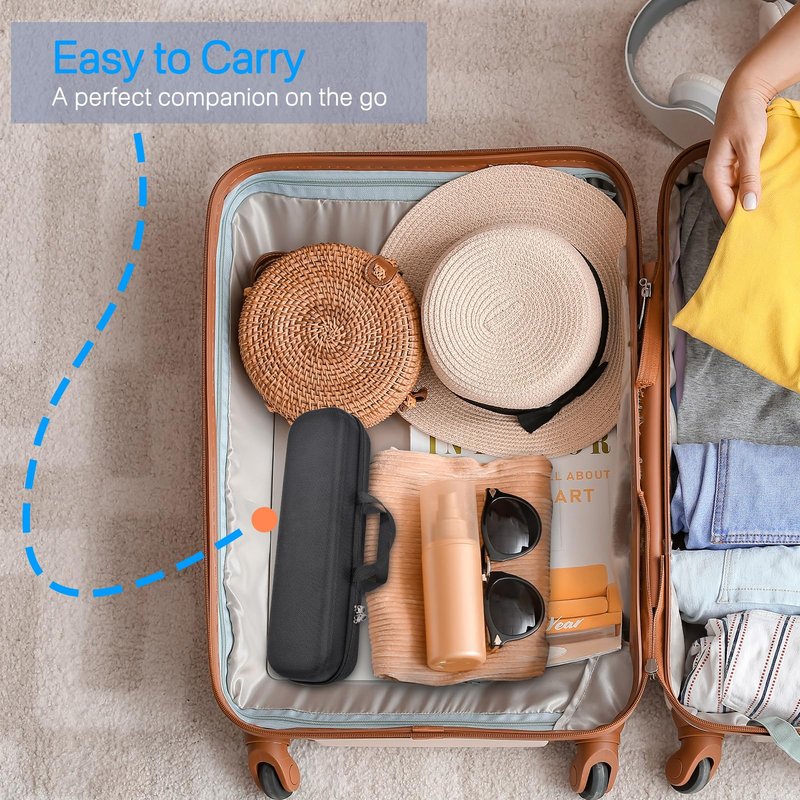 RAIACE Hard Carrying Case Compatible with dyson airstrait straightener, Travel Storage Bag. (for sale is case only) - Black