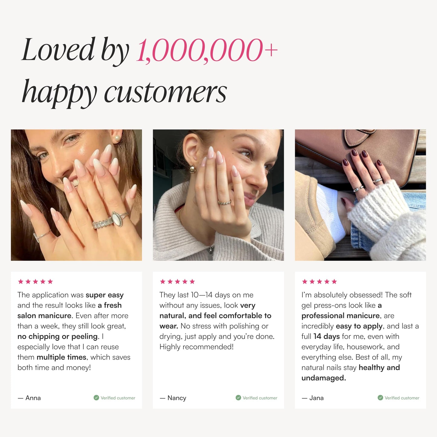 DOONAILS Soft Gel Press On Nails - 30 Pcs Kit with Stickers in 15 Sizes – Nude, Short Round – Reusable Glue On Fake Nails, Handmade & Salon-Quality Finish, Vegan & Cruelty-Free, Uñas Postizas