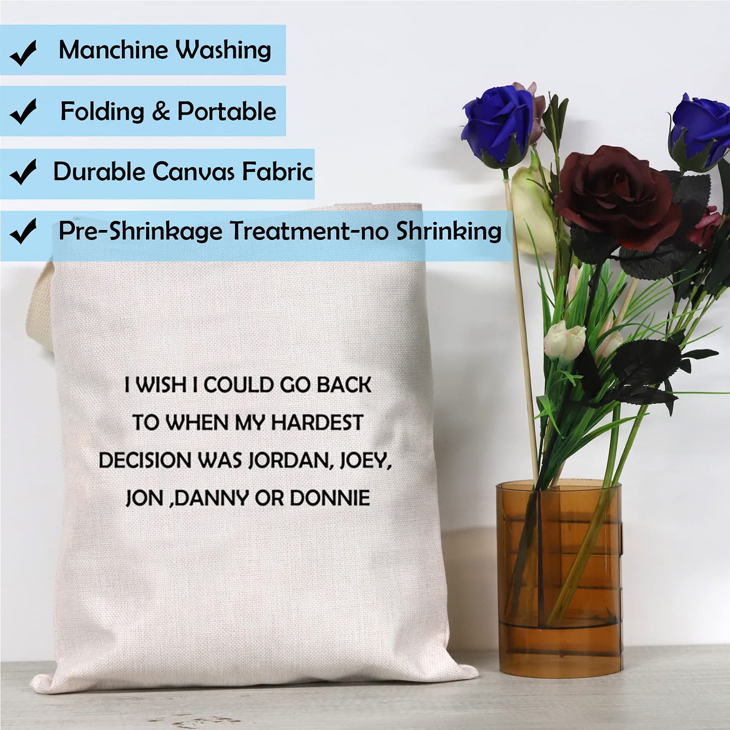 GJTIM Classic Boy Music Band Fan Gift When My Hardest Decision Travel Pouch Celebrity Gift Makeup Bag for Music Lovers(On Block LYTote)