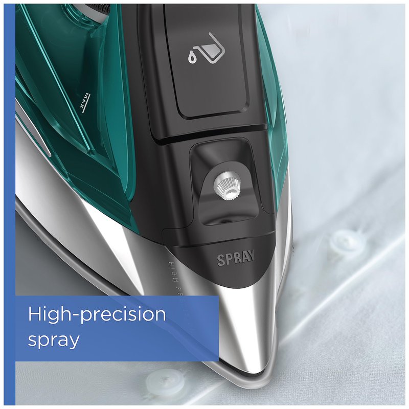 Rowenta Pro Master Stainless Steel Soleplate Steam Iron for Clothes, Anti-Drip Protection, 210 g/min, 400 Microsteam Holes, 1775 Watts Iron Steamer for Clothes, Powerful Steam DW8360