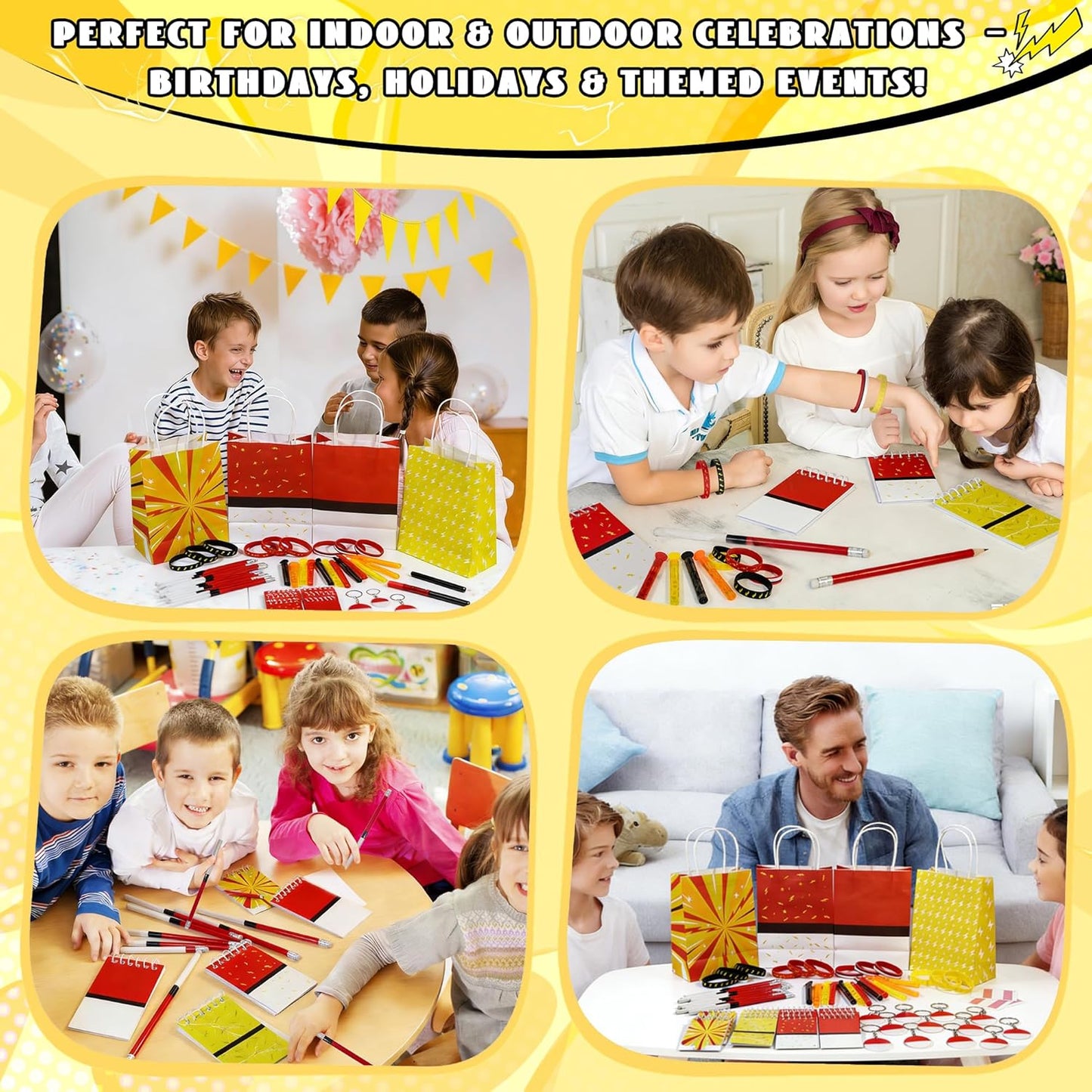 Cartoon Animation Party Favors Set - 84Pcs Birthday Decorations & Supplies | Bubble Wands, Stickers, Gift Bags & More