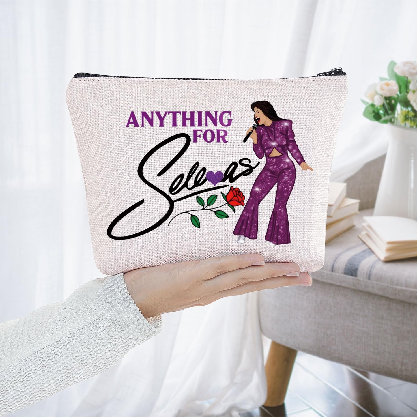 BWWKTOP Music Lover Cosmetic Bag Singer Fans Gift Music Album Gifts Singer Fans Zipper Pouch Bag Singer Merandise (anything for sele)