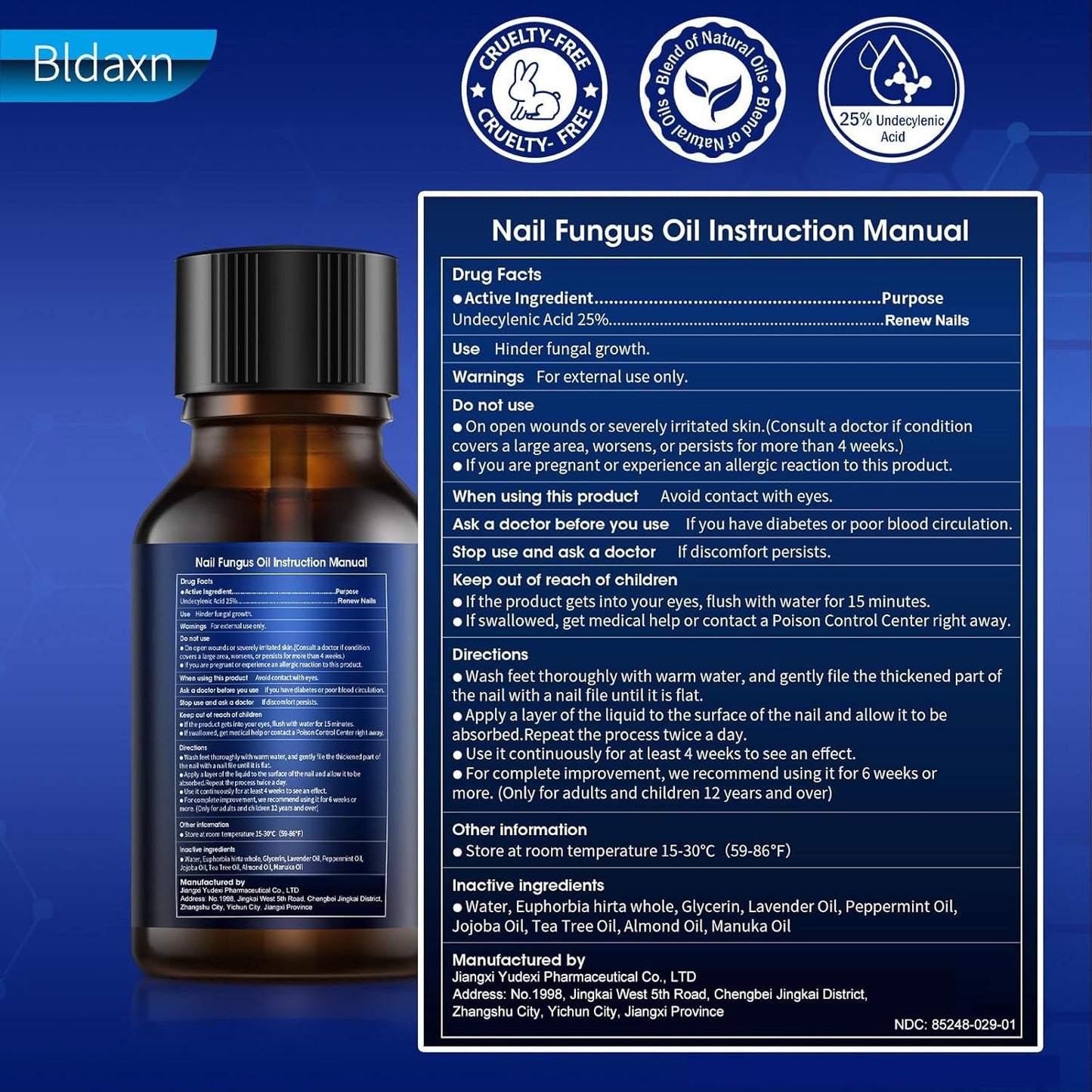 Toe Nail Fungus Renewal Treatment - Fast Acting Solution for Thick, Discolored Nails | 2-Pack
