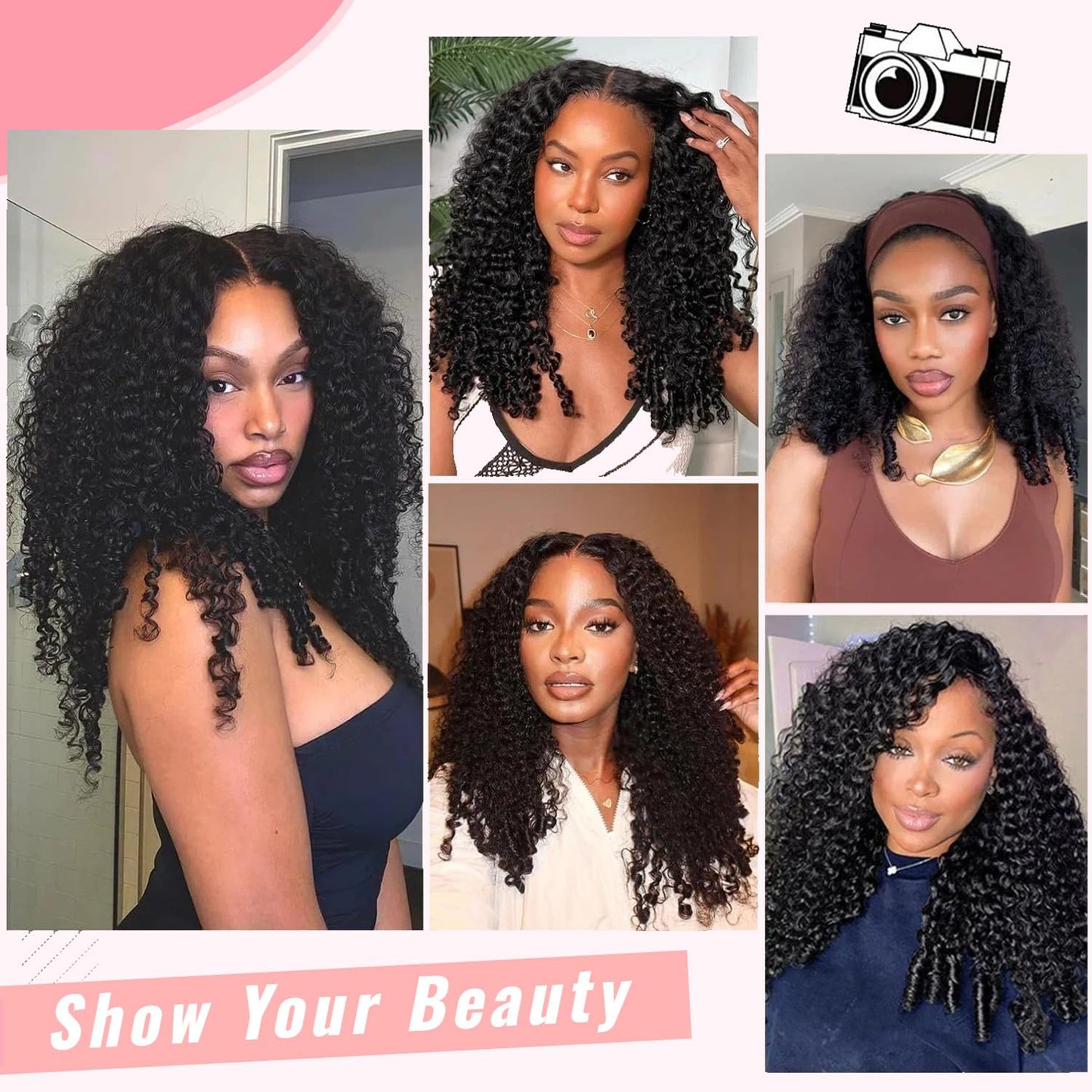 LADYBETU Burmese Curly Feather Crochet Human Hair Knotless Invisible 120g, Pre-Separated Lightweight Curly Crochet Hair 14 Inch, Reusable Miracle Knots Human Crochet Hair for Black Women