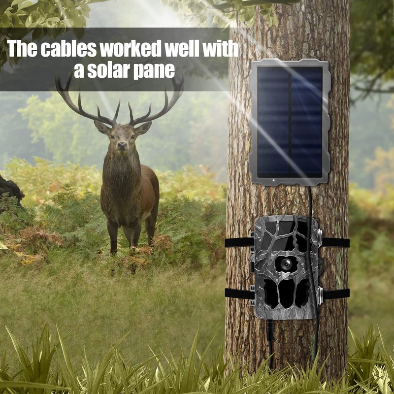 Yoizyfree 2 PCS Trail Camera Power Cord,5.5x2.1mm DC External Power Cable Compatible with Spypoint,Stealth Cam,Moultrie,Muddy Trail Camera,5.5x2.1mm DC Plug