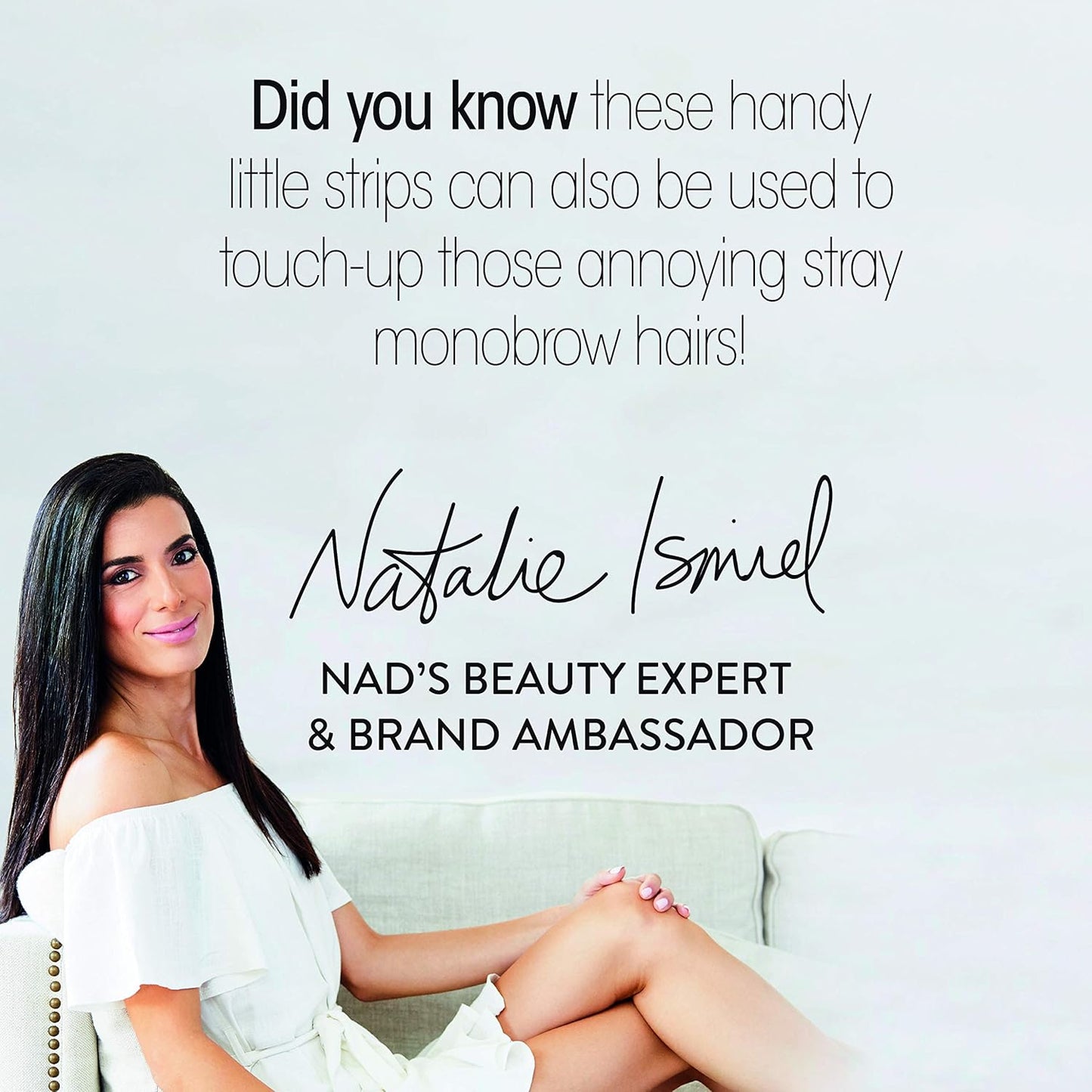 Nad's Facial Wax Strips - Fragrance-Free Hair Removal | 48 Count (Pack of 2)