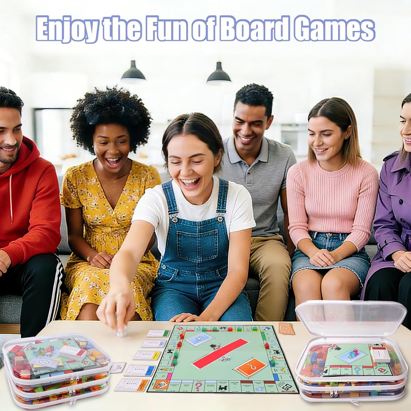 Extra Large Clear Board Game Storage Case - 3 Pack Hard Shell Organizer for Cards, Puzzles & Documents | 13.8 x 11.8 in