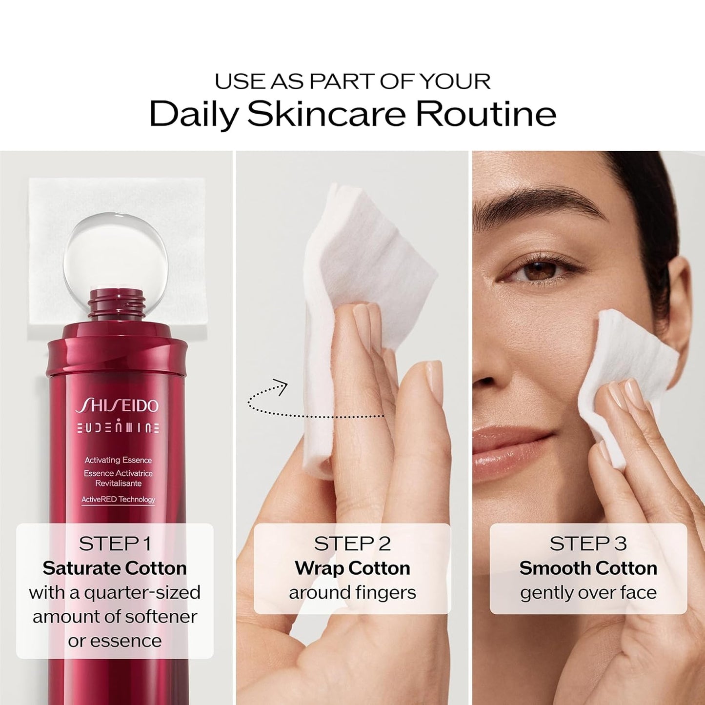 Shiseido Facial Cotton Pads - 165 Ultra-Soft Squares for Makeup Removal & Skincare | 100% Natural