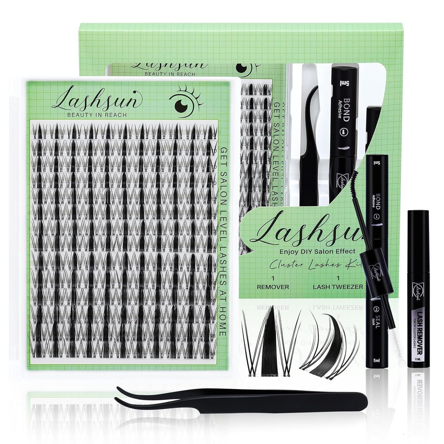 Lash Clusters Kit - 540pcs D Curl Wispy Cluster Lashes | Soft, Comfortable DIY Eyelash Extensions 10-22mm