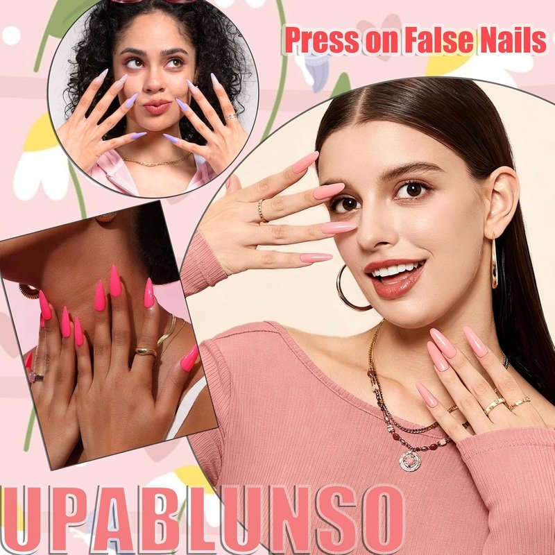 Handmade Press-On Nails - 24Pcs Almond Medium Fake Nails with Pearl Gold Beads & 3D Butterfly Design | Yellow Spring Summer