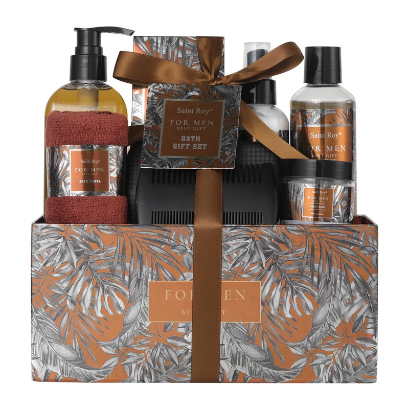 Gift for Dad Spa Gifts for Men, Bath & Body Kit, Spa Gift Set, Man Spa Basket Set for Dad, Mens Perfume Bath and Body Gift Set, Ideal Christmas Birthday Self Skin Care Set for Man Gift