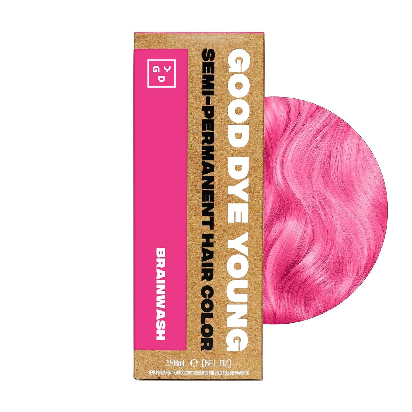 Good Dye Young Semi-Permanent Hair Color - Vegan, Non-Damaging Formula | Lasts Up to 24 Washes (5FL OZ, Brainwash)
