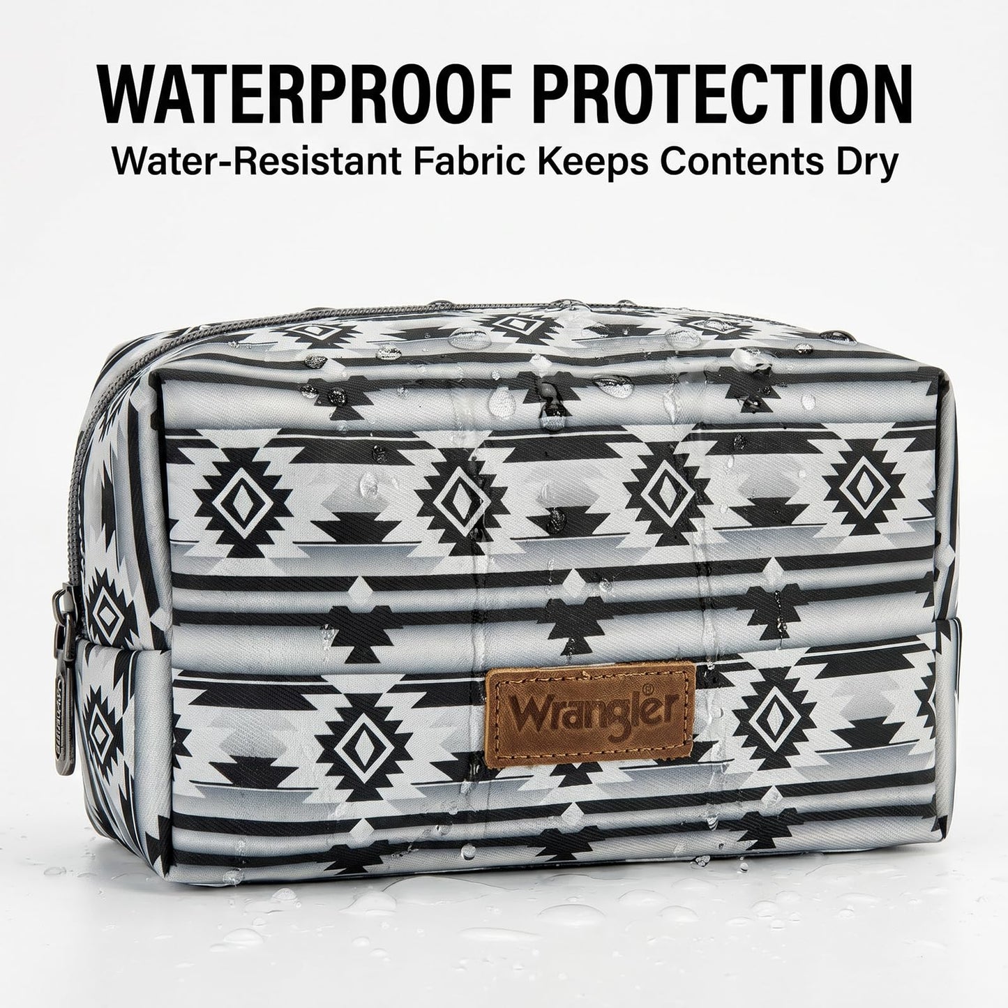 Montana West X Wrangler Travel Makeup Bag Waterproof Cosmetic Bag Portable Makeup Pouch for Women Large Toiletry Bag