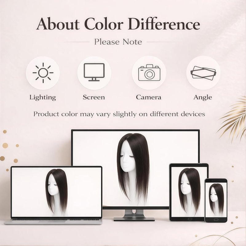 Human Hair Toppers for Women - 360° 3D Clip-In Bangs for Thinning Crown | Chestnut Brown, 16 Inch