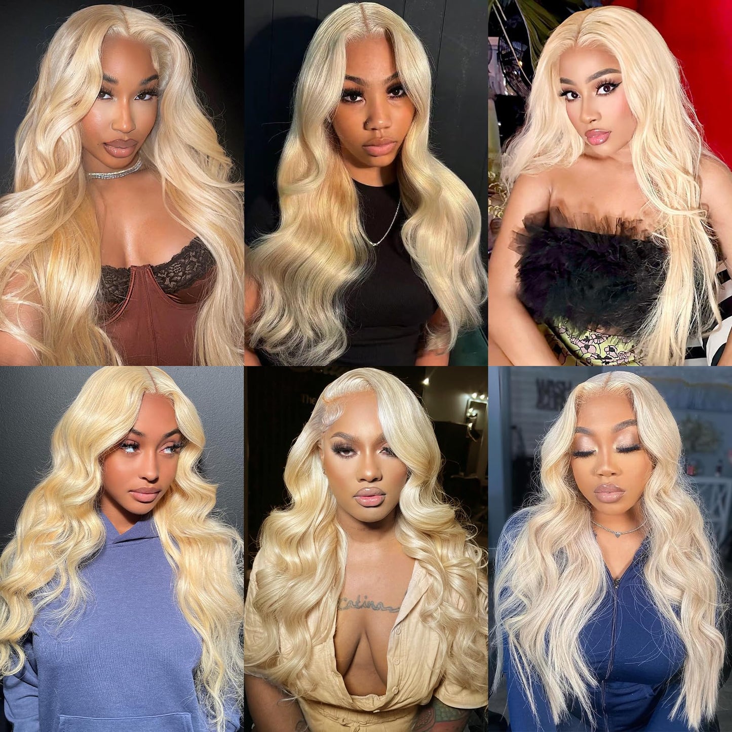 20Inch Blonde Bundles Human Hair 613 Body Wave Bundles Human Hair Extensions,100% Real 14A Brazilian Virgin Raw Easy to Dye No Synthetic Blend No Tangle No Shedding 3X-Lifespan