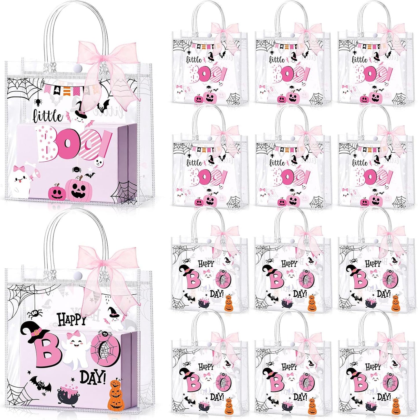Reusable Floral Mothers Day Gift Bags - 30 Pcs Medium Plastic Tote Bags with Handles | 9x8x3 Inch Waterproof Wrap for Mom & Grandma