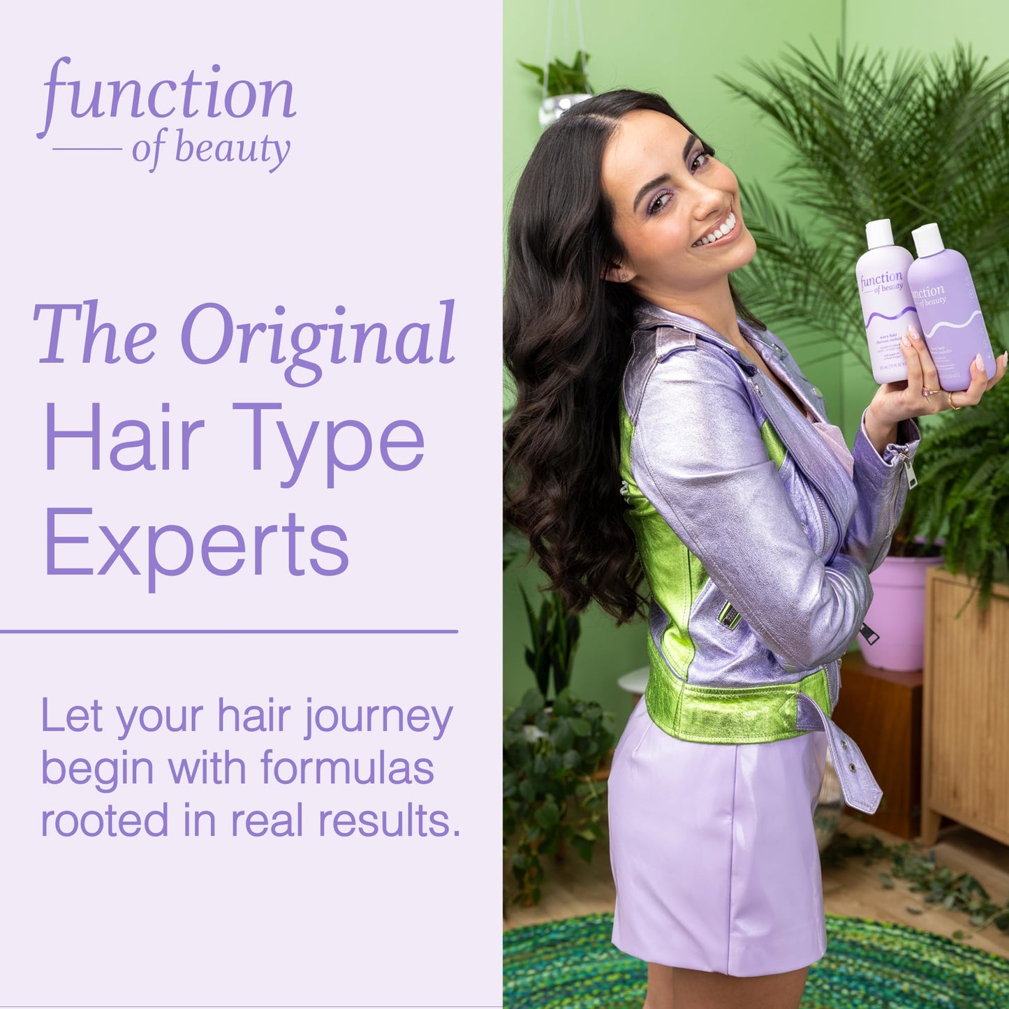Function of Beauty Wavy Hair Shampoo - Sulfate-Free Shampoo for Natural & Defined Wavy Texture - Lightweight, Anti-Frizz, & Strengthening with Fermented Rice Water - Hair Care Products