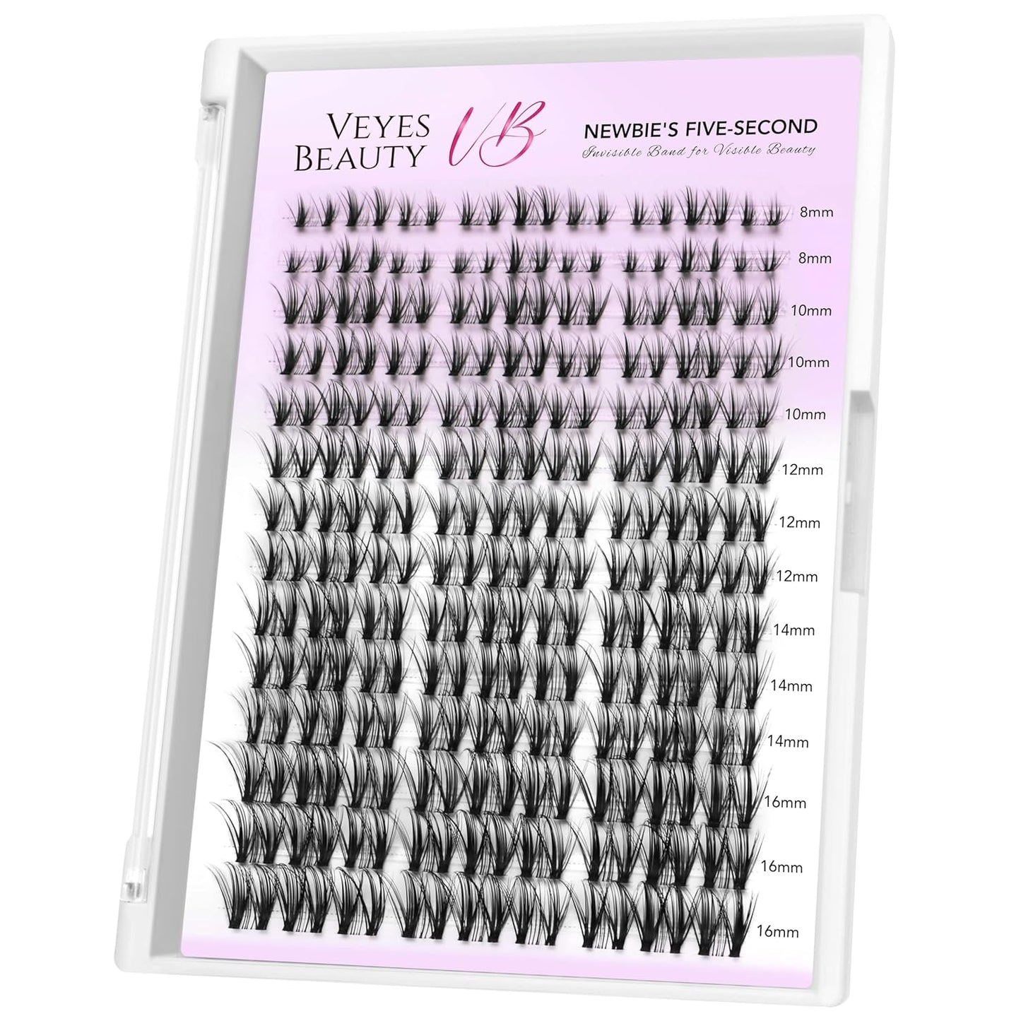 Brown Manga Lash Clusters - DIY Individual Eyelash Extensions with Thin Invisible Band | 8-18mm Mixed Lengths for Easy Self-Application
