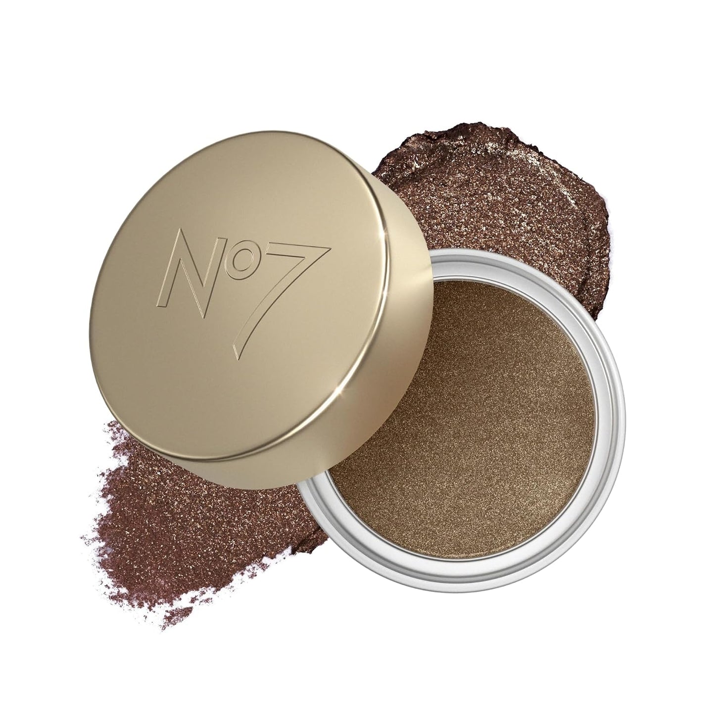 No7 Gilded Glimmer Cream Eyeshadow - Buildable Shimmer for Bold Color - Long-Lasting Silky Finish | Candlelight (3.4g)