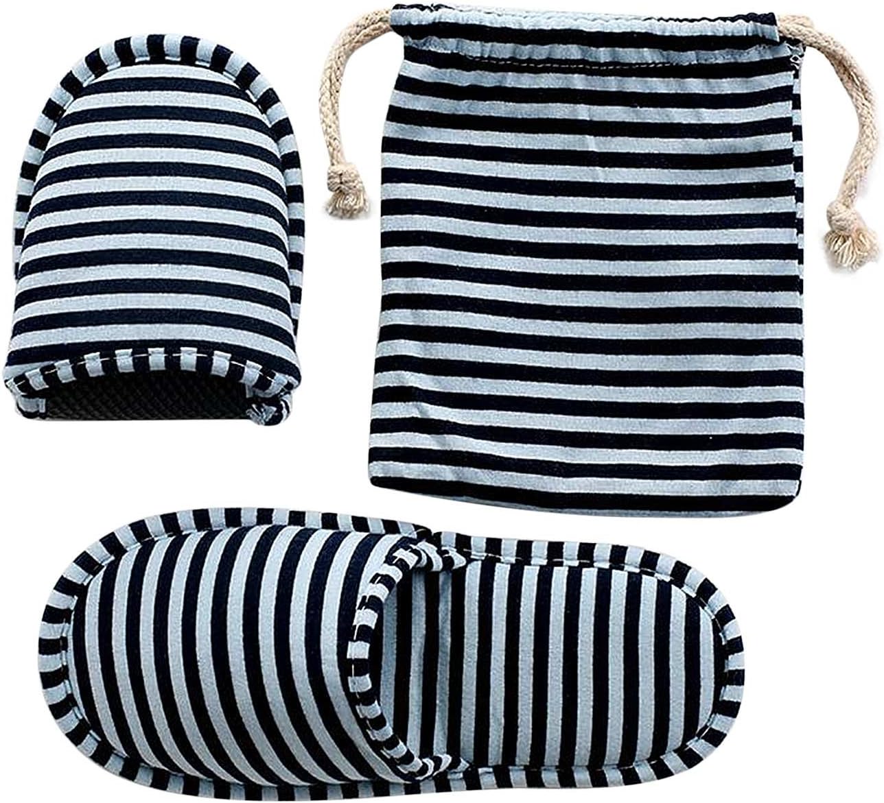 Portable Spa Slippers - Non-Slip Foldable Cotton House Shoes | Washable Travel Slippers for Men & Women