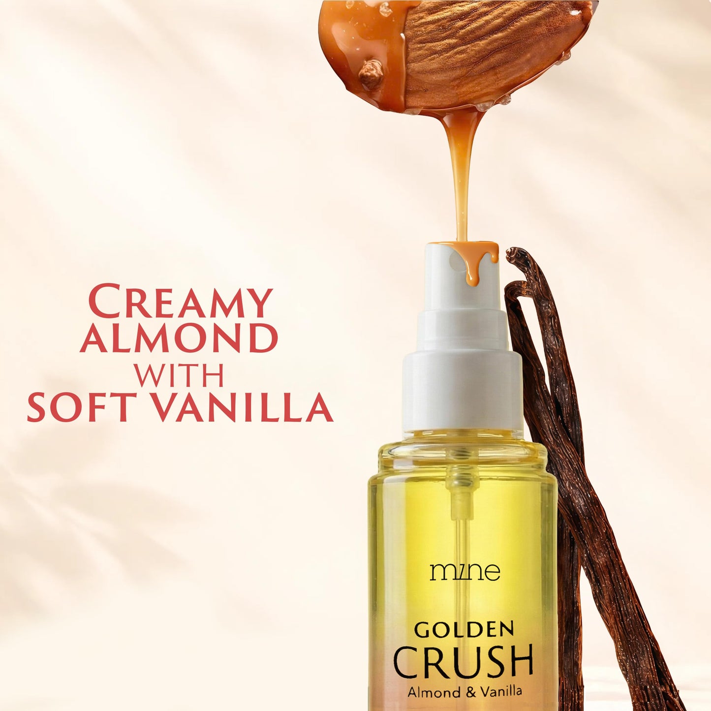 Golden Crush Hair & Body Mist — Warm Gourmand Vanilla, Pistachio & Salted Caramel | Alcohol-Free, Hair-Safe — 3.04 oz