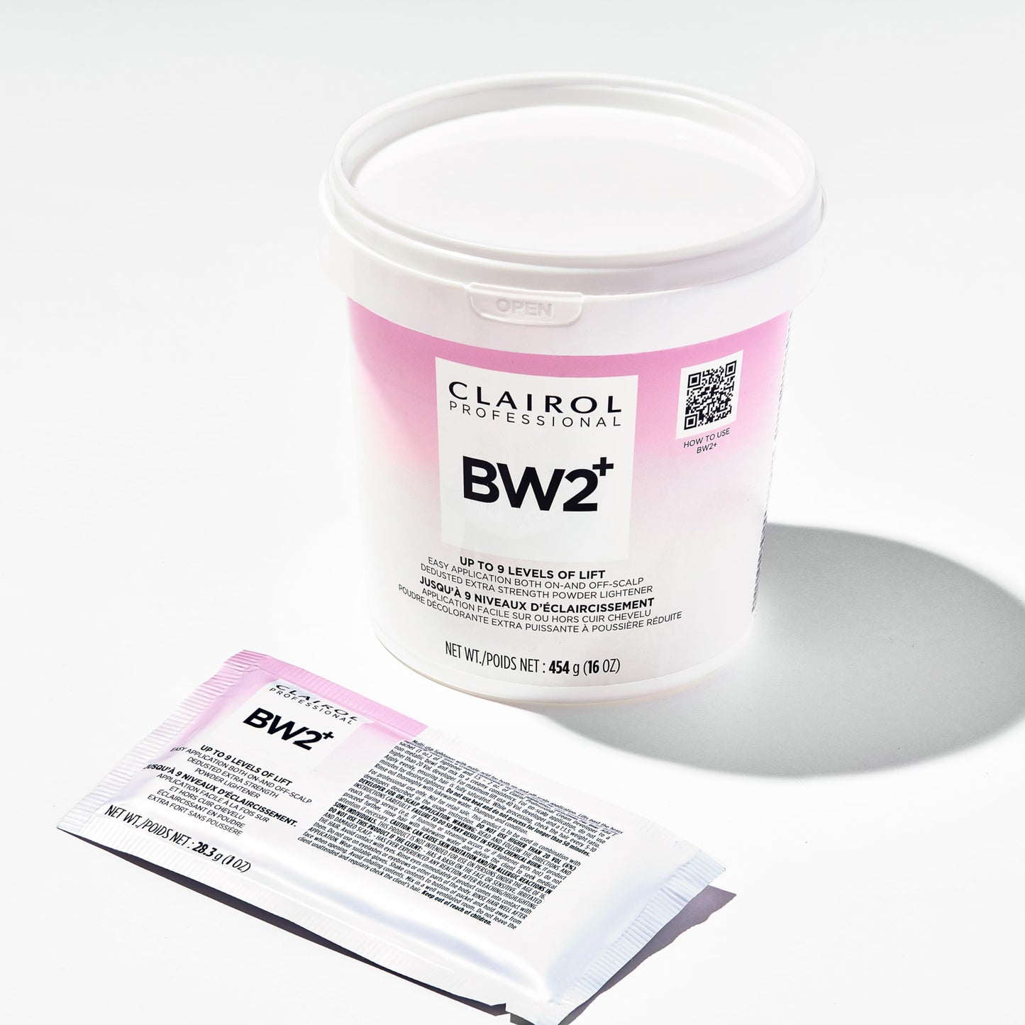 Clairol Professional BW2+ Dedusted Extra Strength Powder Lightener for Hair Highlights, 1 oz.
