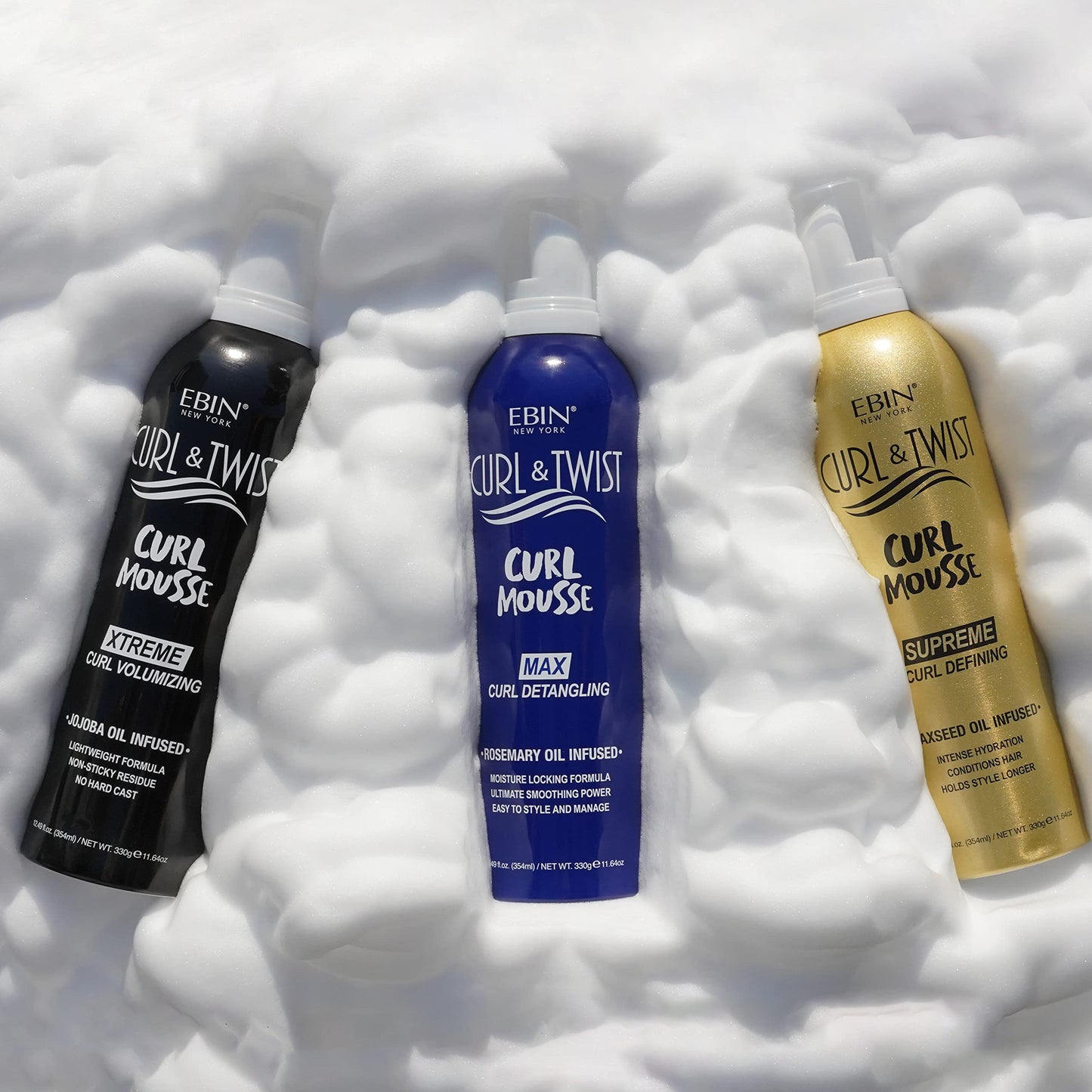 Curl & Twist Supreme Curl Detangling Mousse 12.49 fl oz/354ml Infused with Rosemary, Olive, and Castor Oil Adds Moisture to Prevent Dryness Enhances Curl Definition and Manageability Lightweight