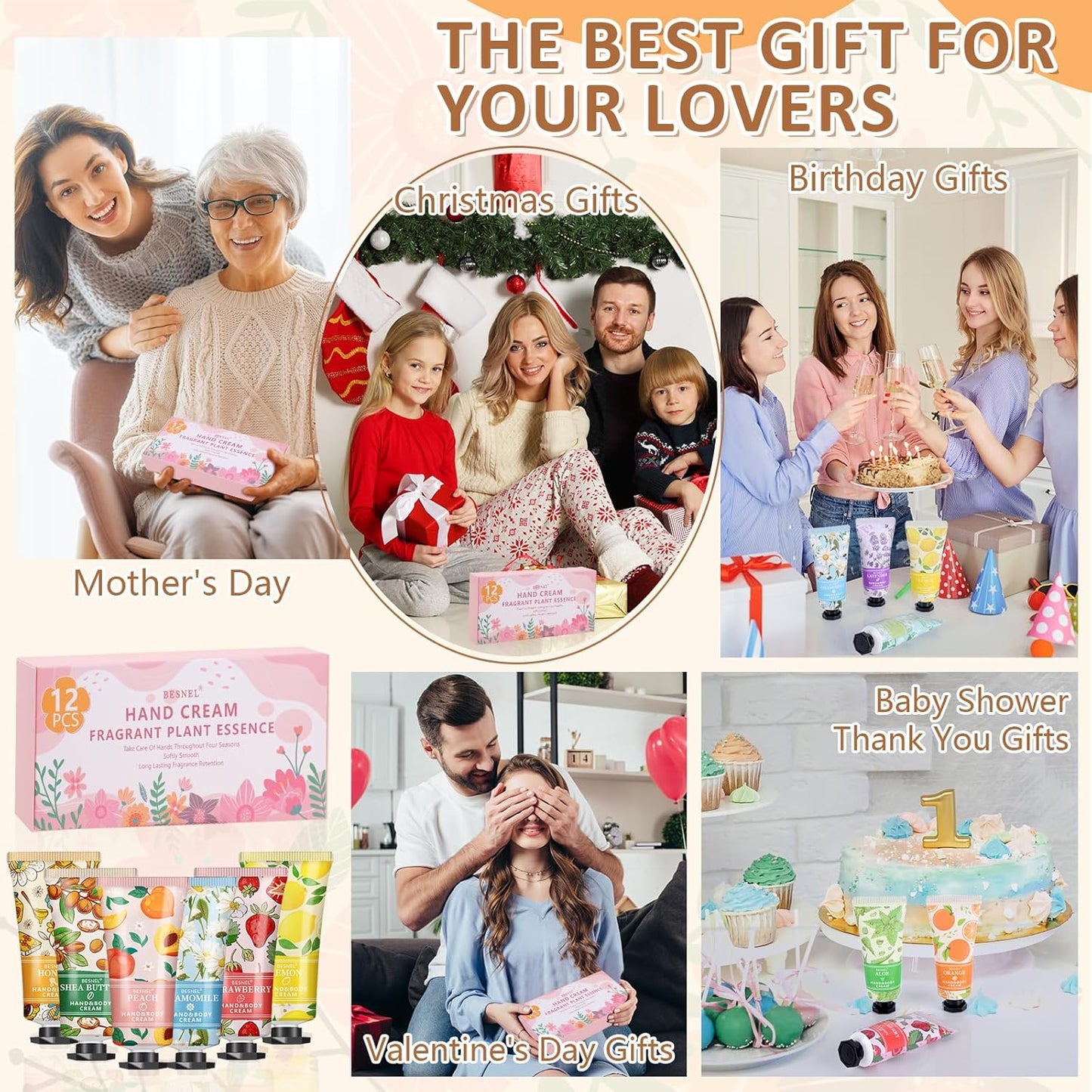 Hand Cream Gift Set - 12 Pack Mini Moisturizing Lotion for Dry Hands | Ideal Teacher Appreciation & Birthday Gifts