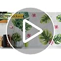 Tropical Leaf Wall Stickers - 18-Piece Foliage Decals for Home Decor