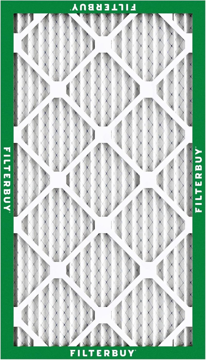 Filterbuy 16x25x1 Air Filter - MERV 8 Dust & Allergy Defense | 6-Pack, Electrostatic Pleated HVAC Replacement