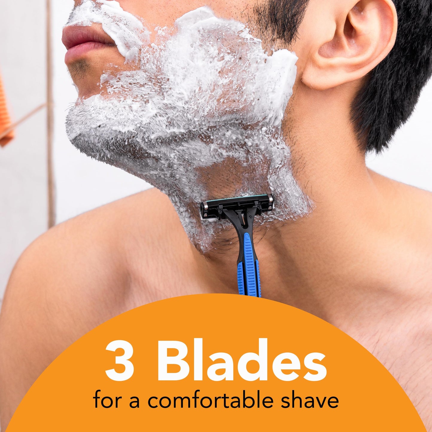 BIC Comfort 3 Disposable Razors, Long-Lasting 3-Blade Razors for Men, Perfect razors Designed for Smooth and Comfortable Shave, 1-Count