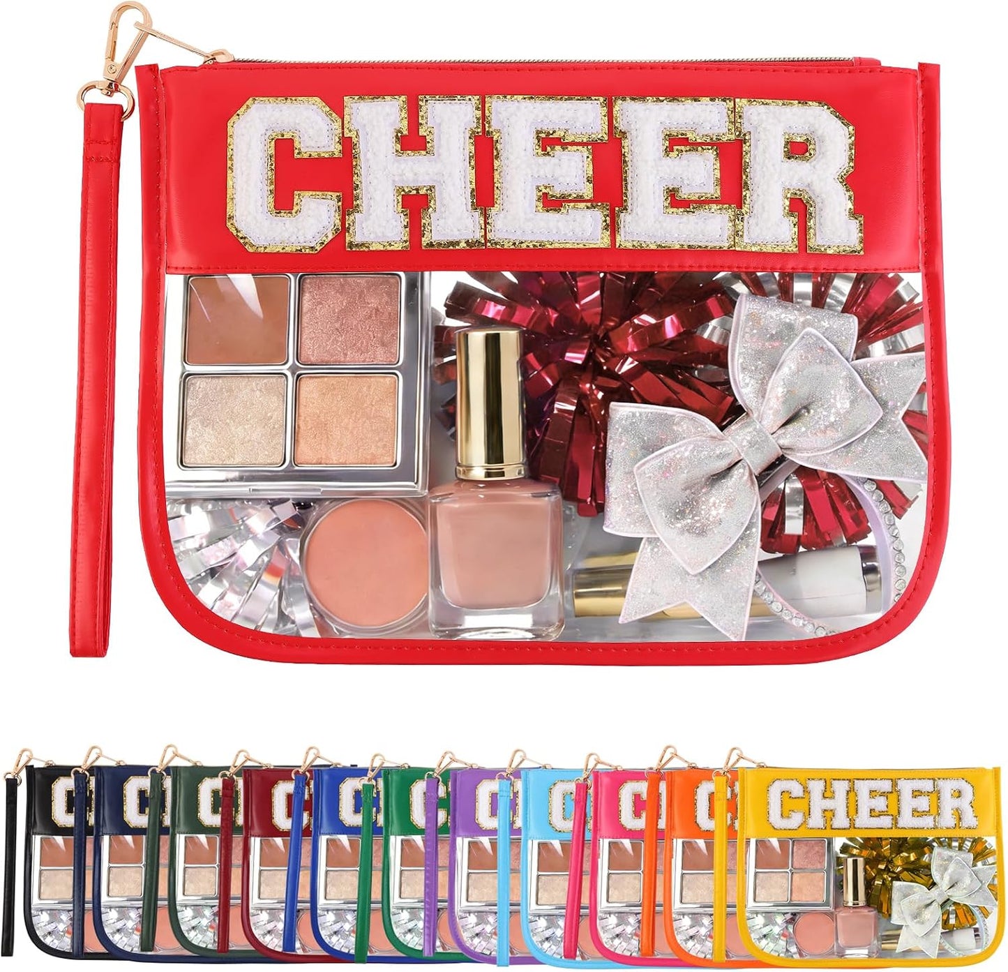 Dance Bag | Chenille Letter Clear Cosmetic Bag for Dancers - Essential Makeup Organizer for Girls & Women