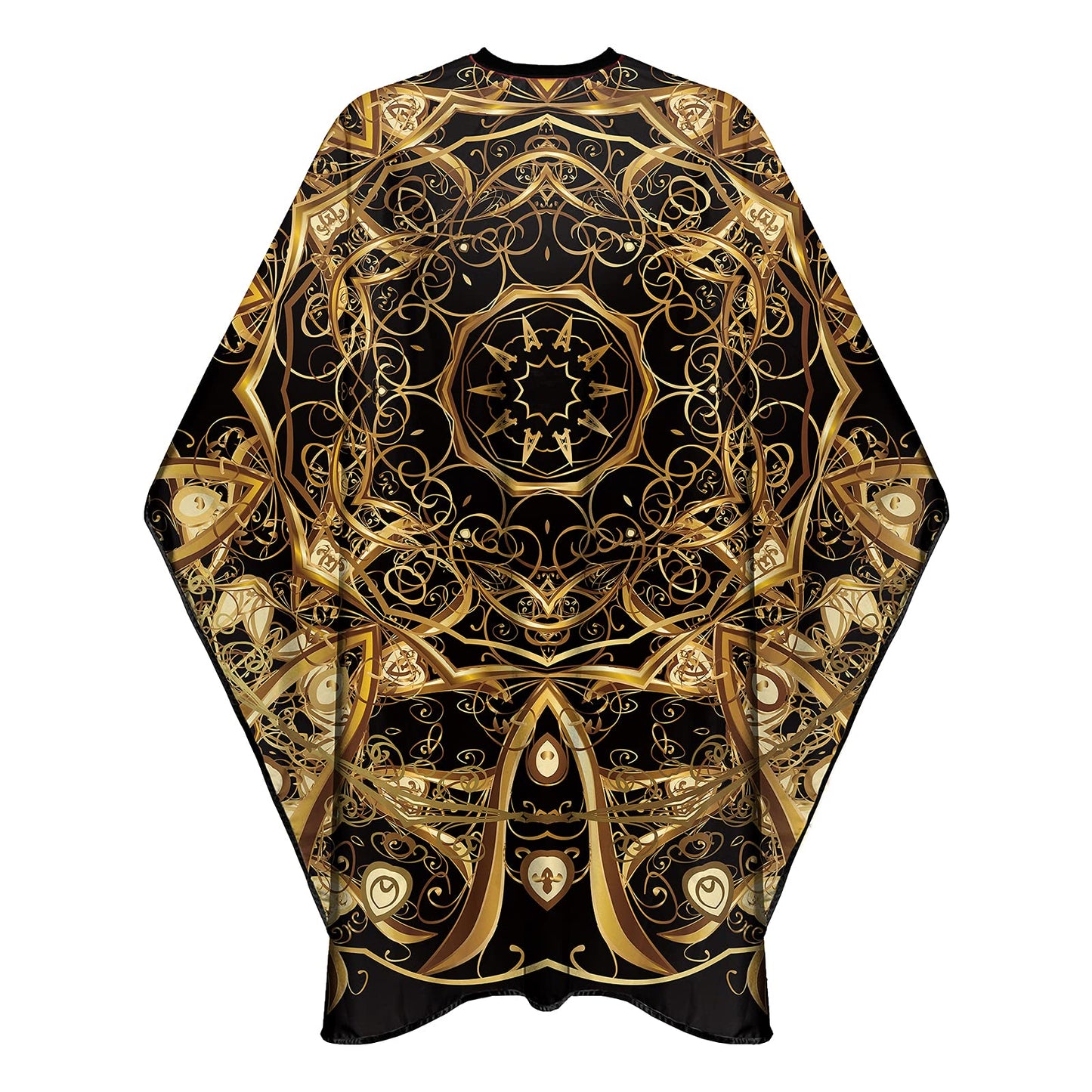 Pelocapa Barber Cape for Men - Professional Salon Cutting Gown With Snap Closures, Large Waterproof Hairdressing Cape - 63" 56" (Black Gold)