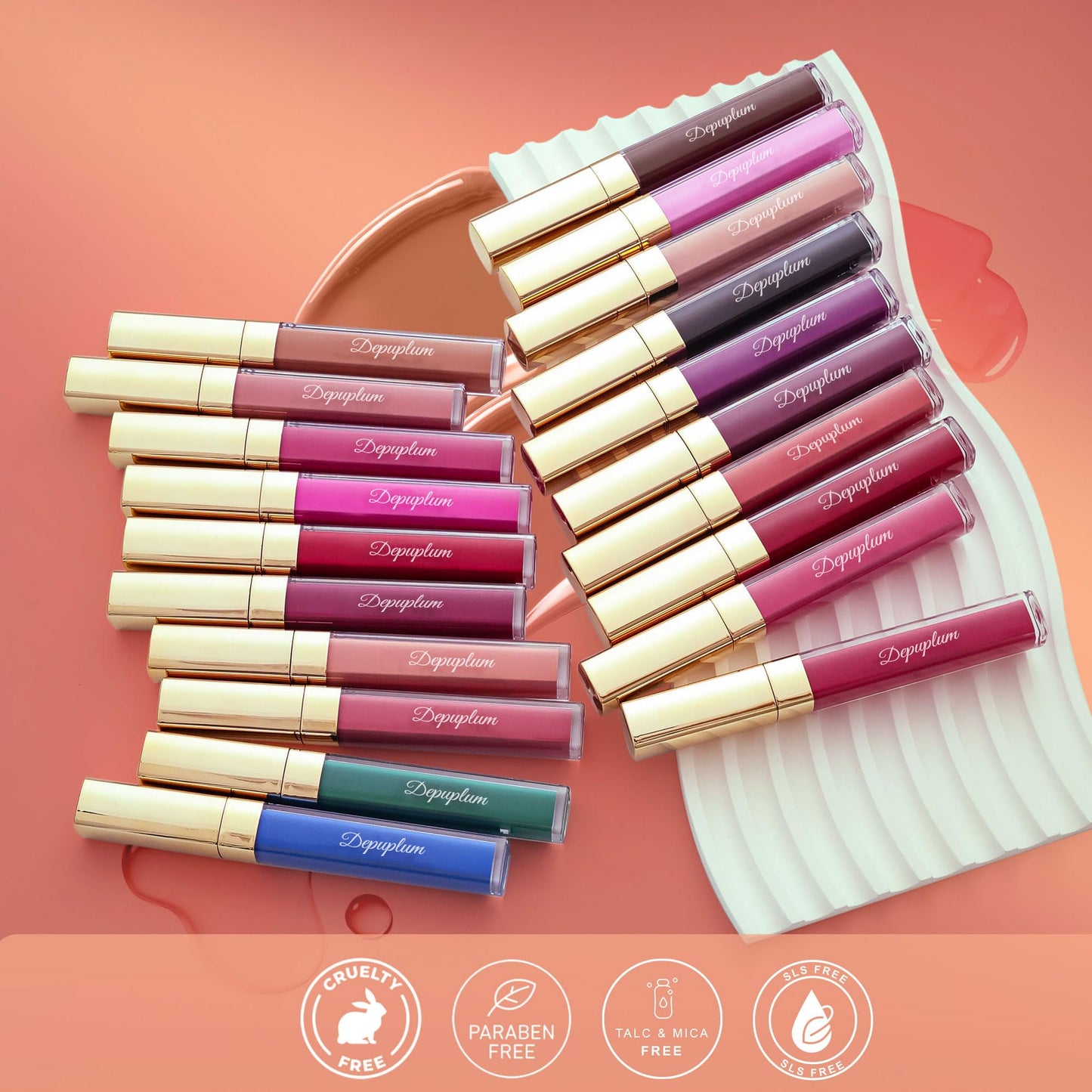 Depuplum Nude Red Lipstick Matte for Women SuperStay Long Lasting Lipstick Smudgeproof Transferproof Pink Liquid Lipsticks Cruelty Free Lip Makeup,DM32 BareNude