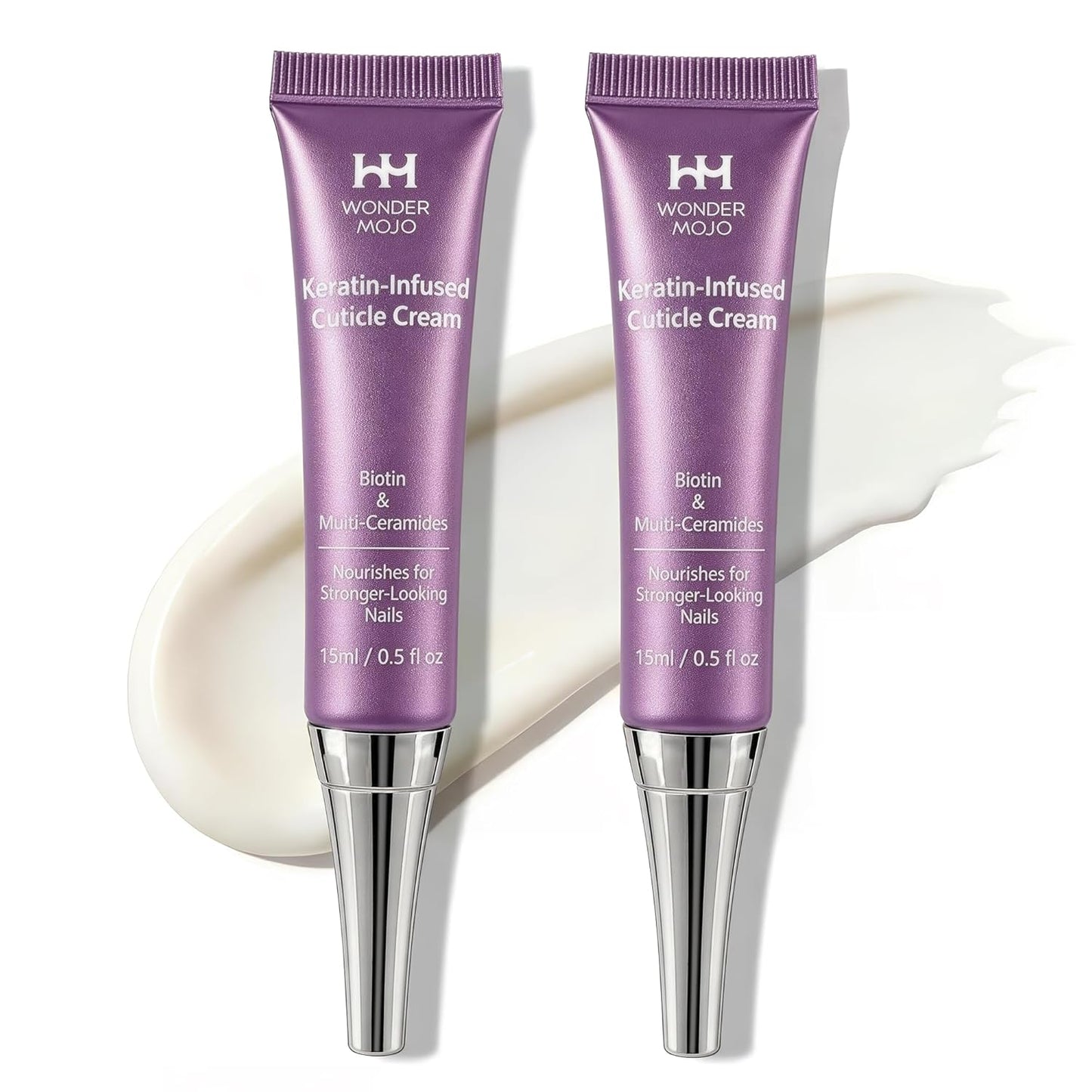 Nail & Cuticle Cream - Keratin, Biotin & Ceramides | Non-Greasy Moisturizer for Dry Cuticles, 0.5 Fl Oz